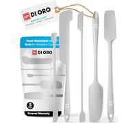 DI ORO Spatole in Silicone per Raschiare - Spatole in Silicone Resistenti al Calore 315°C - Spatole da Cucina Pentole Antiaderenti Sicure - Set di Utensili in Silicone per Mescolare e Cuocere (Pietra)