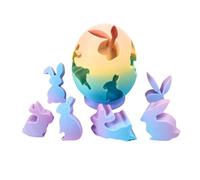 di Pasqua stampato in 3D | Fidget Puzzle Toys - Ornamento da tavolo decorativo per la decorazione della casa, puzzle da costruzione di coniglietti da costruzione di Pasqua stampato