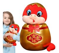 di peluche, animale di peluche serpente,Anno del serpente a forma di, mascotte da 11 pollici | Peluche serpente cinese 2025, animale cinese, giocattolo per la festa di primavera cinese