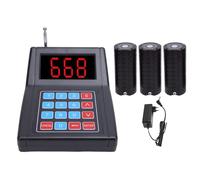 di pericoli GearWell, dispositivo di chiamata wireless con buzzer da 30 sottobicchieri e 1 trasmettitore per tastiera, di gestione della coda di ristoranti (Enchufe de la UE)