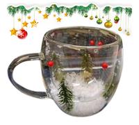 di pino, da caffè di pino, di innevato, collezione di Natale, caffè, tè in isolato con doppio strato per uffici