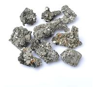 di pirite cubica lucida naturalePietre campione di insegnamento e cristalli Cristalli di quarzo Decorazioni for la casa Regali collezionati decorazione della stanza (Size : 90-120g)