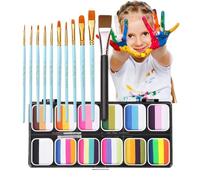 di pittura per il viso per adulti - Palette di pittura artistica professionale di 12 colori, colori di pittura di iride lavabile per la ragazza