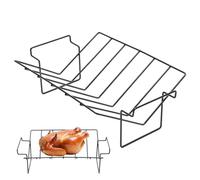 di pollo Gesto - Griglia per arrostire in metallo a forma di | Supporto per resistente alle alte temperature, supporto per arrostire per uso interno grande supporto a costine per