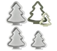 di resina - 79G 50G 34G, stampo per alberi | decorazioni natalizie stampo cavo | in silicone - forniture artigianali fai -da -te per gesso, sapone, progetti di arte per vacanze in c