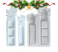 di resina di Natale - 16.5x9.5x0,8 cm kit di artigianato di silicone riutilizzabile, forme di fusione flessibile, design durevole a rilascio facile, produttore di ornamenti per le vacanze argil