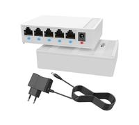 di Rete Ethernet A 5 Porte 1000 Mbps con VLAN, Alimentatore da 5 V, Splitter per di Rete Domestica per Ufficio, Casa, Spina UE