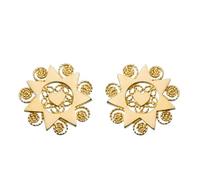 Di Rienzo Giuseppe Gioielli - Orecchini Presentosa dʼAbruzzo con Un Cuore | Argento 925‰ laminato in Oro Giallo P01G