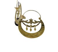Di Rienzo Giuseppe Gioielli Orecchini SCIACQUAJJE di Scanno Abruzzo | Argento 800‰ Laminato Oro Giallo | Diametro 4,5cm - Altezza 6cm