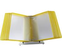 di riferimento e visualizzazione da tavolo, supporto porta documenti da scrivania A4 con 20 tasche formato lettera facili da caricare - Colori assortiti(D)