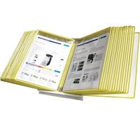 di riferimento e visualizzazione da tavolo, supporto portadocumenti da scrivania A4 con 30 tasche formato lettera a caricamento facile - Colori assortiti(A)