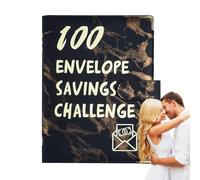 di risparmio di denaro con 100 buste-Challenge Carper con 100 buste, Libro della domanda Sparher con buste | Buste di denaro e cartelle di budget per risparmiare $ 5,050