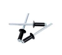 di rivetti ciechi 30/50 pezzi rivetti ciechi svasati neri rivetto in alluminio tipo aperto 3,2 mm 4,0,8(30Pcs,3x8 mm)