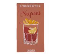 "Di sbagliato ho solo il negroni" Asciugamano Telo Mare Personalizzato con nome Collezione Idea Regalo Compleanno Festa Spiaggia Estate Piscina Vacanze assorbente Colorato Con stampa personalizzata
