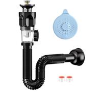 Di Scarico - Kit Di Scarico Per Lavandino | Tuboo P-Trap Per Lavabo Cucina O Bagno | Flessibile Drenaggio Lavello | Sifone P-Trap Anti-Otturazione