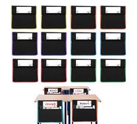 di sedile per sedie in classe, organizzatore di posti a sedere tag con tag Nome - 12 pezzi Oxford Fabric Whabile School Supplies Organizzazione per i sovrani del libro degli studenti di cartole