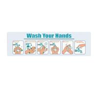 Di Sicurezza Per Lavaggio Delle Mani Adesive - 38x11 Cm Etichetta Di Istruzione Di Lavaggio A Mano, Decalcomanie Informative Impermeabili | Adesivo Per Igiene Personale Per Ristorante Public Hes