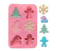 Di Silicone Per Il Natale | Forniture Per Fondant Resistente Al Calore Da 6 Cavità | Forme Per Cioccolato Natalizio - Per Dolci Gelatine Sciolta Caramelle Gommose Decorazioni Torta