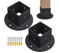Di Supporto Da 2 Pezzi Acciaio Quadrato Resistente | Base In Metallo Per Recinzione Balcone Pergola Terrazza Ringhiera Cassetta Postale Gamba Tavolo Patio Cortile