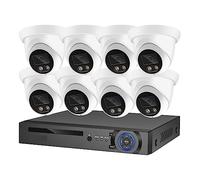 Di Telecamere Di Sicurezza 8MP 4K POE NVR Kit CCTV Registrazione Audio Outdoor AI Colore Visione Notturna Set Di Telecamere IP For Videosorveglianza Facile Da Installare(None,8CH NVR and 8 Camera)