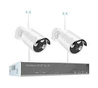 Di Telecamere Di Videosorveglianza Con Kit NVR WiFi Wireless Set Di Telecamere Di Sicurezza CCTV For Esterni Smart Home Da 2 MP(None,2 Cam with 8CH NVR)