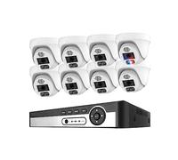 Di Telecamere Sicurezza 4K 8MP 8CH POE NVR AI Face Detect Dome Set Videosorveglianza Notturna A Colori Audio A Due Vie For Interni Buona Qualità Dell'Immagine(4T,8CH NVR 8 CAM 8MP)