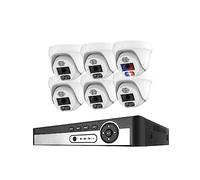 Di Telecamere Sicurezza 4K 8MP 8CH POE NVR AI Face Detect Dome Set Videosorveglianza Notturna A Colori Audio A Due Vie For Interni Buona Qualità Dell'Immagine(None,8CH NVR 6 CAM 5MP)