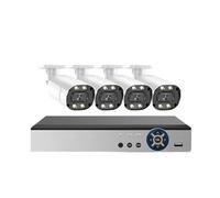 Di Telecamere Sicurezza 4K 8MP Registratore DVR A 8 Canali Kit CCTV AHD Da Esterno Videosorveglianza Rilevamento Facciale(1T,8MP 8CH DVR 4 Camera)