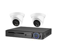 Di Telecamere Sicurezza 8MP 4K POE NVR Kit CCTV Registrazione Audio Outdoor AI Colore Visione Notturna Set IP For Videosorveglianza Buona Qualità Dell'Immagine(1T,4CH NVR and 2 Camera)
