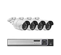Di Telecamere Sicurezza Da 8 MP, NVR POE Canali E 4, H.265+, Kit Videosorveglianza CCTV Con Visione Notturna, Telecamera IP A Doppia Sorgente Luminosa(None,4CH NVR and 4PCS)