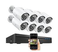 Di Telecamere Sicurezza POE Da 5 MP E 8 H264+ Canali NVR 4, 6, Pezzi Telecamera For Visione Notturna 2, Mm IP Resistente Alle Intemperie IP66(4T,8MP 8Pcs Camera)