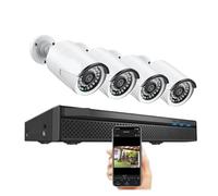 Di Telecamere Sicurezza POE Da 5 MP E 8 H264+ Canali NVR 4, 6, Pezzi Telecamera For Visione Notturna 2, Mm IP Resistente Alle Intemperie IP66(None,8MP 4Pcs Camera)
