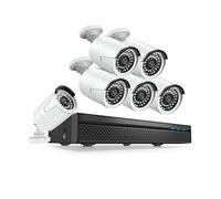 di telecamere videosorveglianza POE da 5 MP Registratore NVR 8CH H.264+ 8 Telecamere sicurezza Registrazione IP(4T,5MP with 6pcs Camera)