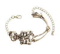 Di Teschio - Donne, Braccialetto Del Gotico | Gioielli Di Regolabili Per Accessori Di Halloween, Braccialetto Per Fascino Del Punk C