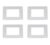 Di Tutto Per Tutti® - 4 pezzi Placca in Tecnopolimero 3 Posti 3M Compatibile con Vimar Serie Plana Bianco