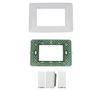 Di Tutto Per Tutti® - Set Completo 5 Pezzi Compatibile con Vimar Plana, Placca e Interruttori Modulari, Bianco (Pulsante)