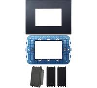 Di Tutto Per Tutti® Set Completo Compatibile con Vimar Arke, 5 Pezzi Interruttore e Placche, Nero, per Installazione Elettrica Domestica (Invertitore)