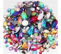di un diamante di cristallo, AB Strass Acrilici 3D Nail Art Non Hotfix Flatback 300 pz 18g Multicolor(Mix Color Size)