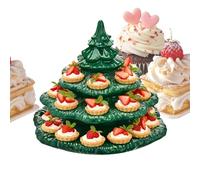 di uova 'albero di Natale,4Tier Deviled Egg Holder,Antipasti di | Stoviglie riutilizzabili per feste, convenienza per riporre il nido, vassoio da portata portatile, riunione festiva