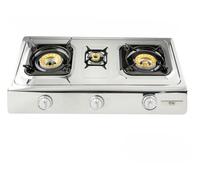Di Valore Acciaio Inox Fornello a Gas 3 Fuochi LPG 10,0 Kw Cucina Campeggio [EEK: A]
