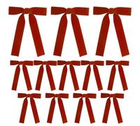 di Velluto per Albero di Natale - Pacchetto di 12 Fiocchi di Nastro Rosso Albero | Forniture per Ornamenti per FESTIVITÀ per La Porta D'ingresso di Ghirlanda Che Avvolge per Le Vacanze in Ghirla