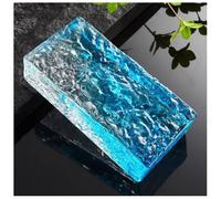 di vetro, Mattoni di vetro 20x10x5 cm multicolore trasmissione della luce tagliabili resistenti agli urti for pareti divisorie fai da te for ufficio domestico(Blue-white)
