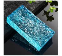 di vetro, Mattoni di vetro 20x10x5 cm multicolore trasmissione della luce tagliabili resistenti agli urti for pareti divisorie fai da te for ufficio domestico(Blue-b)