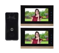 di Videocitofono Cablato Sensore CMOS HD Touch Control Campanello Telecamera Schermo da 7 Pollici Appartamento Aziendale Domestico (BLACK)