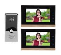 di Videocitofono Cablato Sensore CMOS HD Touch Control Campanello Telecamera Schermo da 7 Pollici Appartamento Aziendale Domestico (argento verniciato)