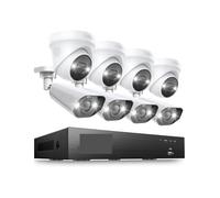 Di videosorveglianza 4K Super HD PoE Kit NVR 8CH H.265 + Telecamere IP bullet resistenti alle intemperie Ip67 Set CCTV di sicurezza for esterni(None,8CH NVR 8Cameras-01)
