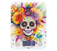 Dia De Los Muertos - Bilancia portatile messicana per dieta, peso digitale per alimenti, 5 kg, 5 g, 5 g, con 4 unità per cottura al forno, peso digitale para comida