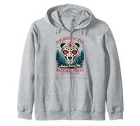 Dia de Los Muertos Calavera Bear Proteggere i Parchi Nazionali degli Stati Uniti Felpa con Cappuccio