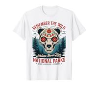 Dia de Los Muertos Calavera Bear Proteggere i Parchi Nazionali degli Stati Uniti Maglietta