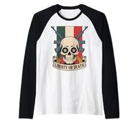 Dia de Los Muertos Calavera - libertà o Morte Messicana Maglia con Maniche Raglan